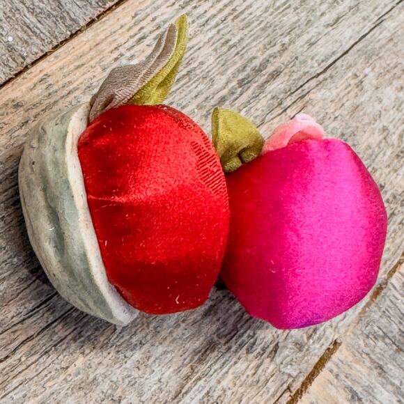 26 Vintage Handcrafted Ceramic and Fabric Faux Walnuts Decor-Bold/Bright Hues - Picture 6 of 10